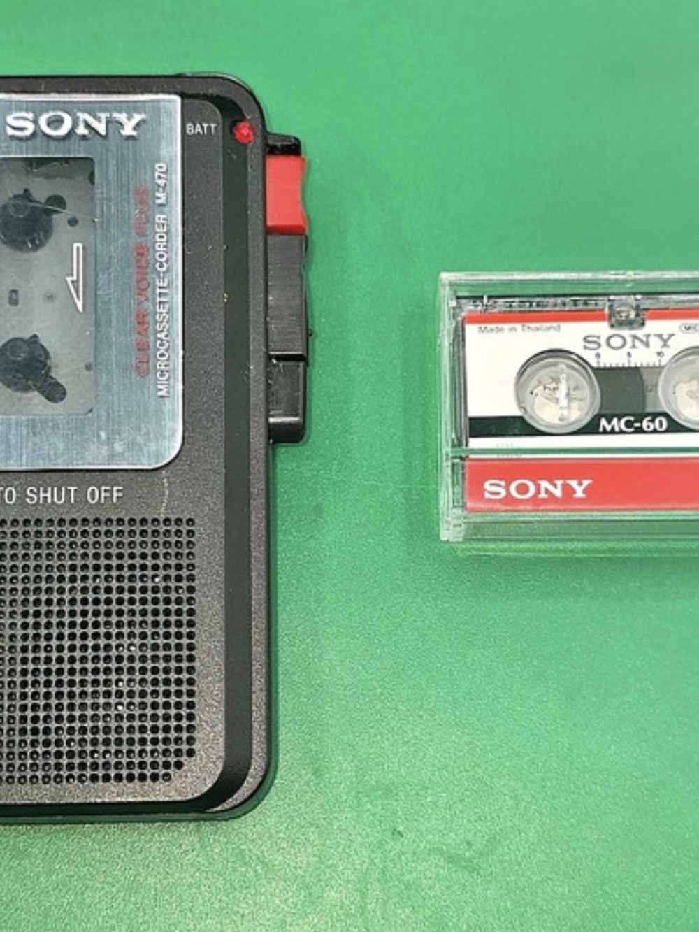 Sony M-470 Microcassette Recorder with MC-60 Tape